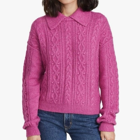 Pink free people cozy sweater in size large. - Picture 12 of 16